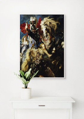 Peter Paul Rubens: St George Battles The Dragon. Giclée Fine Art Print. Drache