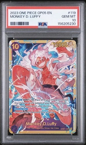 Monkey D. Luffy OP05-119 SEC One Piece OP-05 English Gear 5 PSA 10 Gem Mint