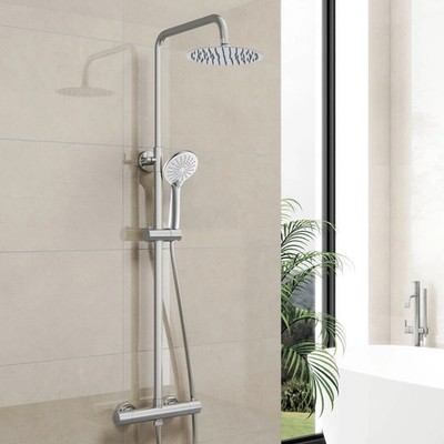 NEU VERPACKT SWIRL RÜCKSPEISE AUFPUTZ CHROM THERMOSTAT KONZENTRISCHE MISCHER DUSCHE MIT