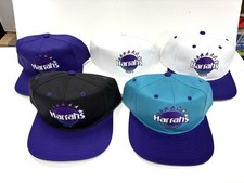 RARE Deadstock Vintage 90s Harrahs Reno Vegas Casino Snapback Hat LOT of 5