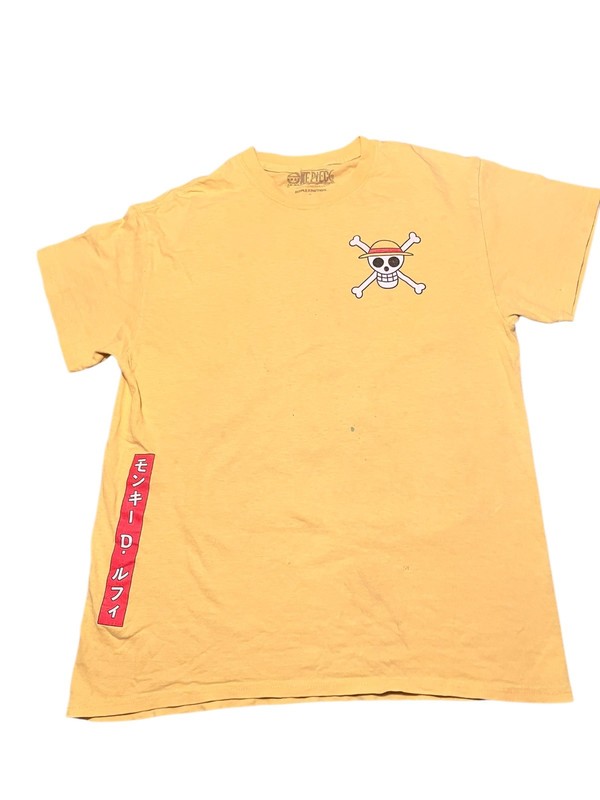 One Piece T Shirt Mens Medium Yellow Monkey D Luffy Ripple Junction Anime Manga
