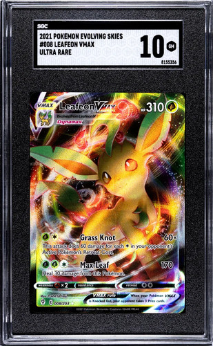 Leafeon VMAX graded SGC 10 for sale on eBay