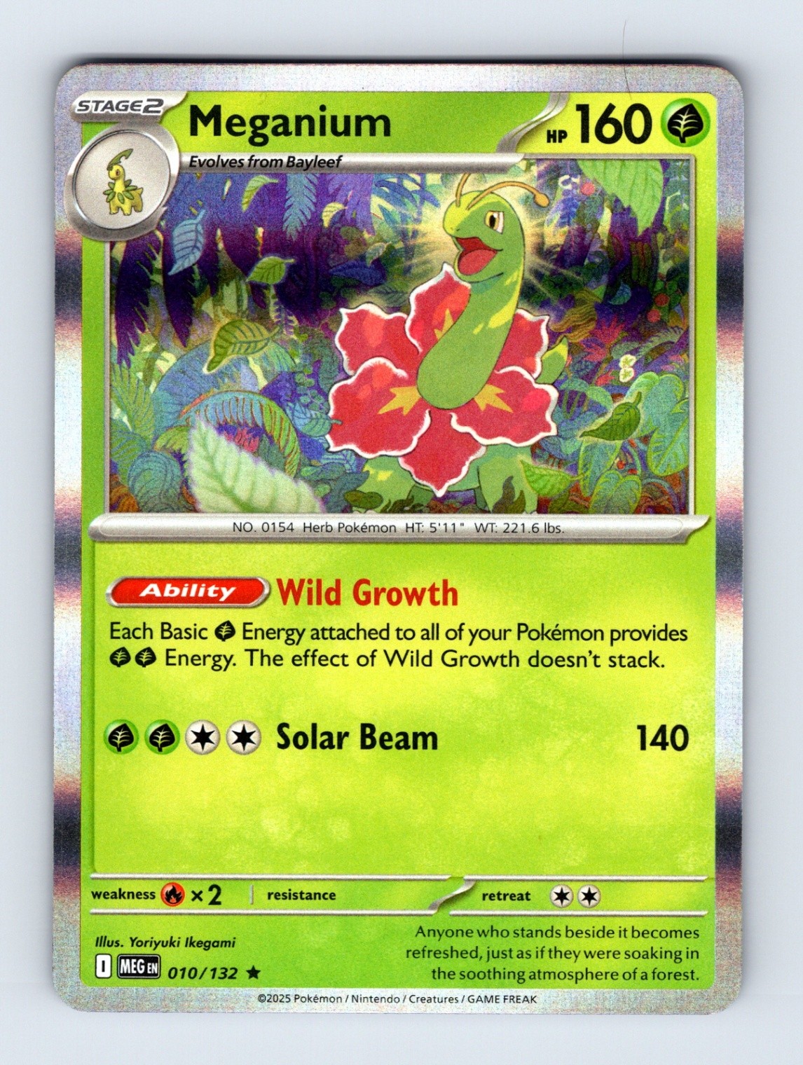 Meganium 010/132 Holo ME01: Mega Evolution 010/132 NM/LP