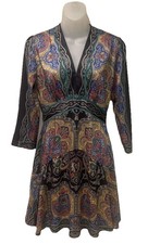 SANDRO Paris Paisley Print Boho Mini Dress Size 36 US 4 NWOT 370