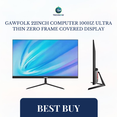 Gawfolk 22inch Computer 100Hz Ultra Thin Zero Frame Covered Display