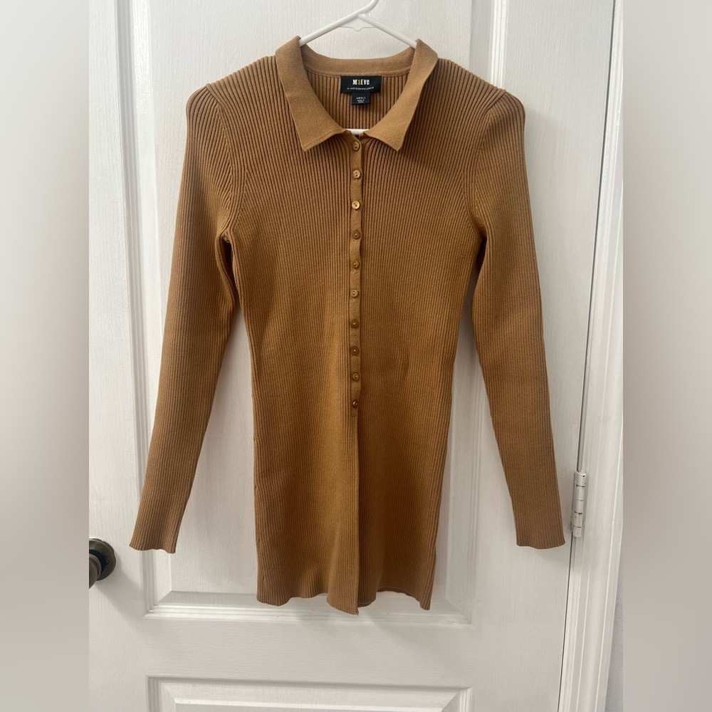 Anthropologie Maeve Ribbed Slim Cardigan(Size S) - image 5