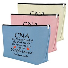 3PCS CNA Gift Certified Nursing Assistant Gifts Makeup Bag Gifts for CNA Medi...