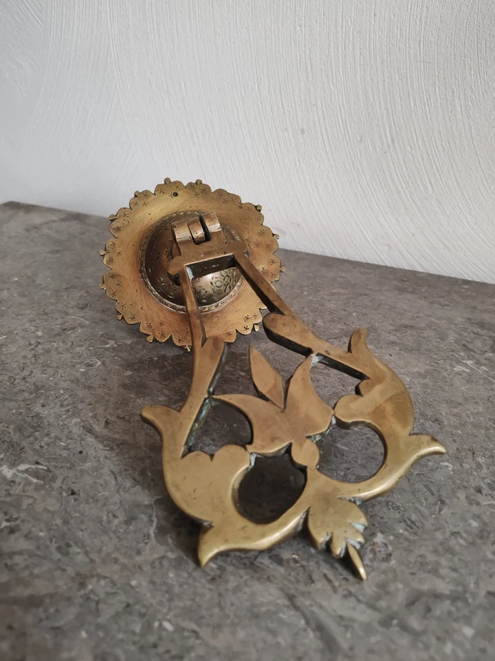 Heurtoir De Porte Vintage En Laiton - Photo 3/4