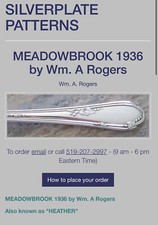 1936 Meadowbrook by Wm A Rogers Oneida 2-piece Baby Set 4 1/4" SP Flatware