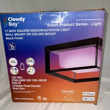 Cloudy Bay 11 Inch Smart Wifi LED Wall Or Ceiling Mount
