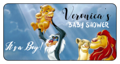Simba Lion King  Baby Shower Water Bottle Labels Round/ RectangleLabels 