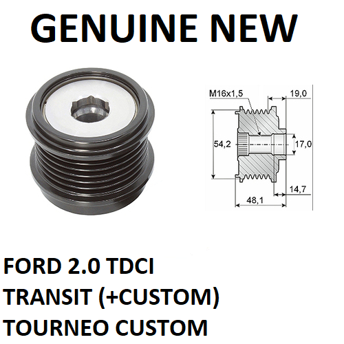 LICHTMASCHINENRIEMENSCHEIBE DS7Q-10A352-DB 1883806 FORD TOURNEO / TRANSIT CUSTOM 2.0 TDCi - Bild 2 von 2