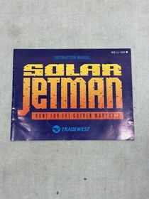 Solar Jetman Hunt For The Golden Warpship Manual Only Nintendo NES