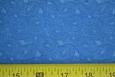 By 1/2 Yd, Vintage, Blue Swirls on Blue Quilt Cotton, N250