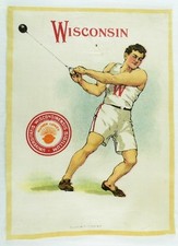 C.1910 University of Wisconsin Sports Tobacco Silk Vintage Original #2