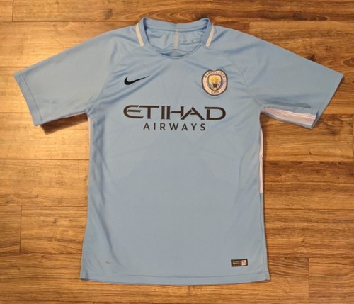Nike Manchester City Etihad Airways #17 Mens SS Light Blue Soccer Jersey M Read! - 第 1/19 張圖片