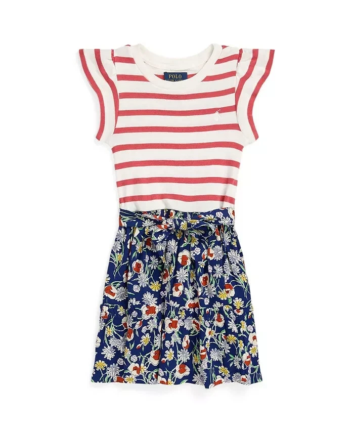 Polo Ralph Lauren Toddler and Little Girls Striped Floral Cotton-Blend Dress NWT
Opens in a new wind