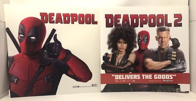 Deadpool 1 & Deadpool 2 Transparent 14''x14.5'' Duratrans Posters EXC CONDITION