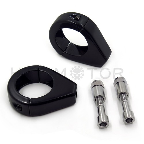 Fork Clamp Turn signal Clamps for Harley Softail Mount Bracket 39mm Fork BLACK - Picture 7 of 7