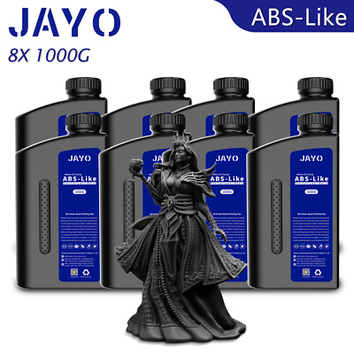 JAYO 8X 1KG ABS Like 3D Printer UV Fast Resin Black 405nm for 4K/8K LCD/DLP/SLA