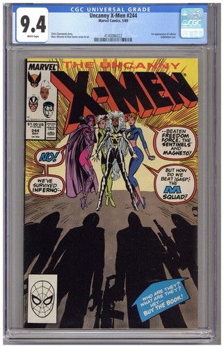 Uncanny X-Men  #244  CGC   9.4   NM   White pgs  5/89  1st App. of Jubilee (Jubi