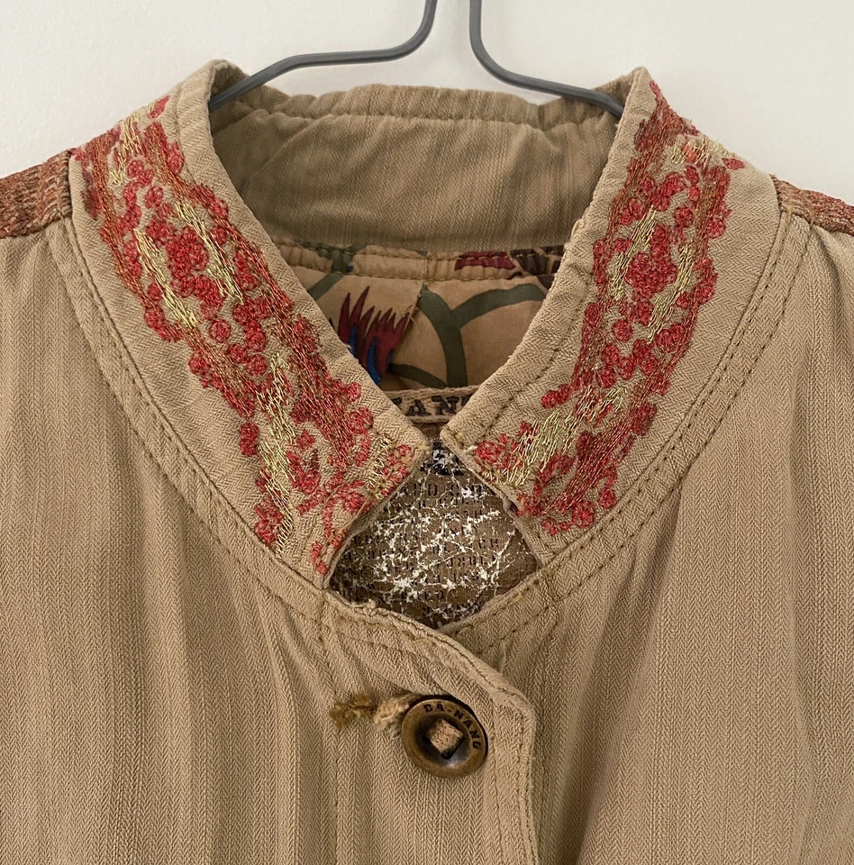 Da-Nang Silk Jacket with Embroidered Golden Moon - XS - Image 2 of 4