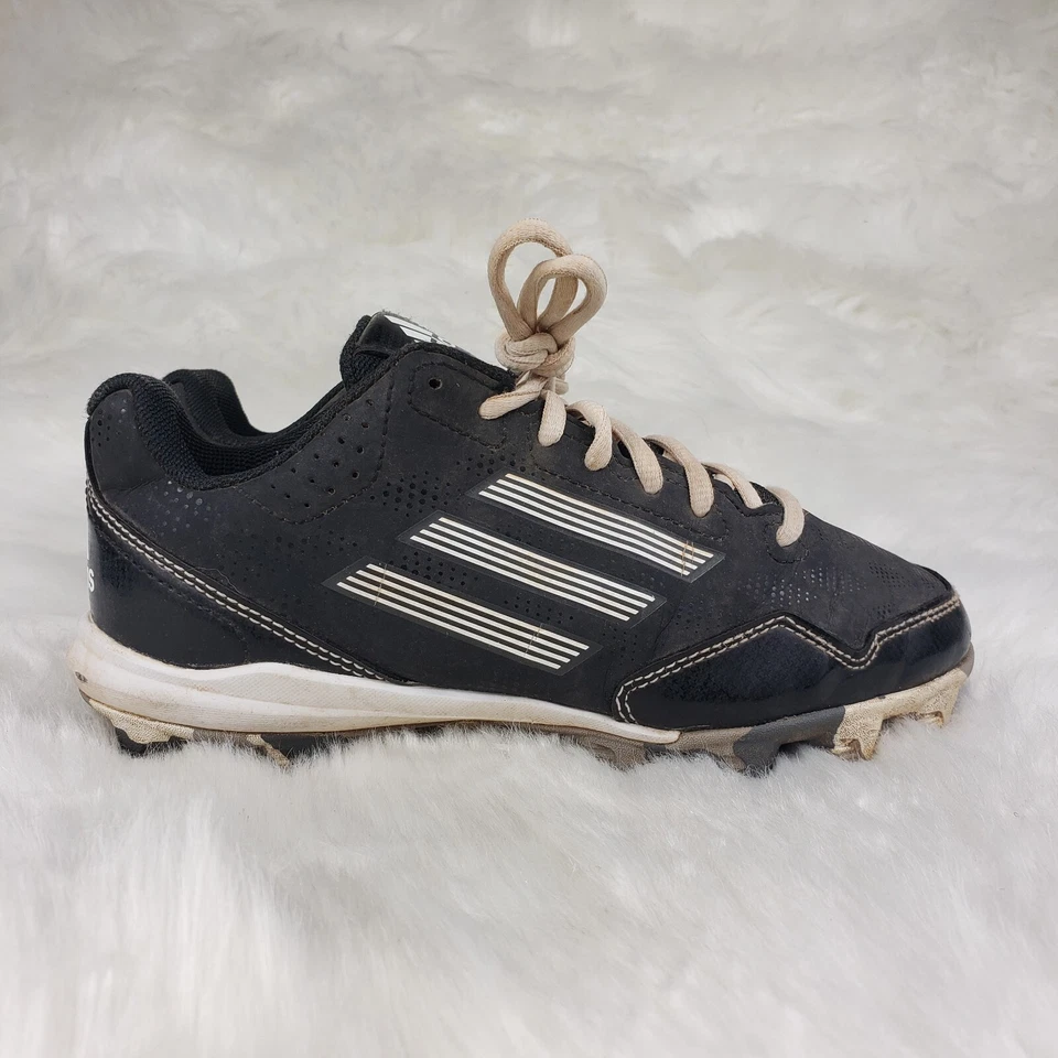 ADIDAS D73935 Black Baseball Little League Cleats Youth Size US 3.5 - Image 2 of 4