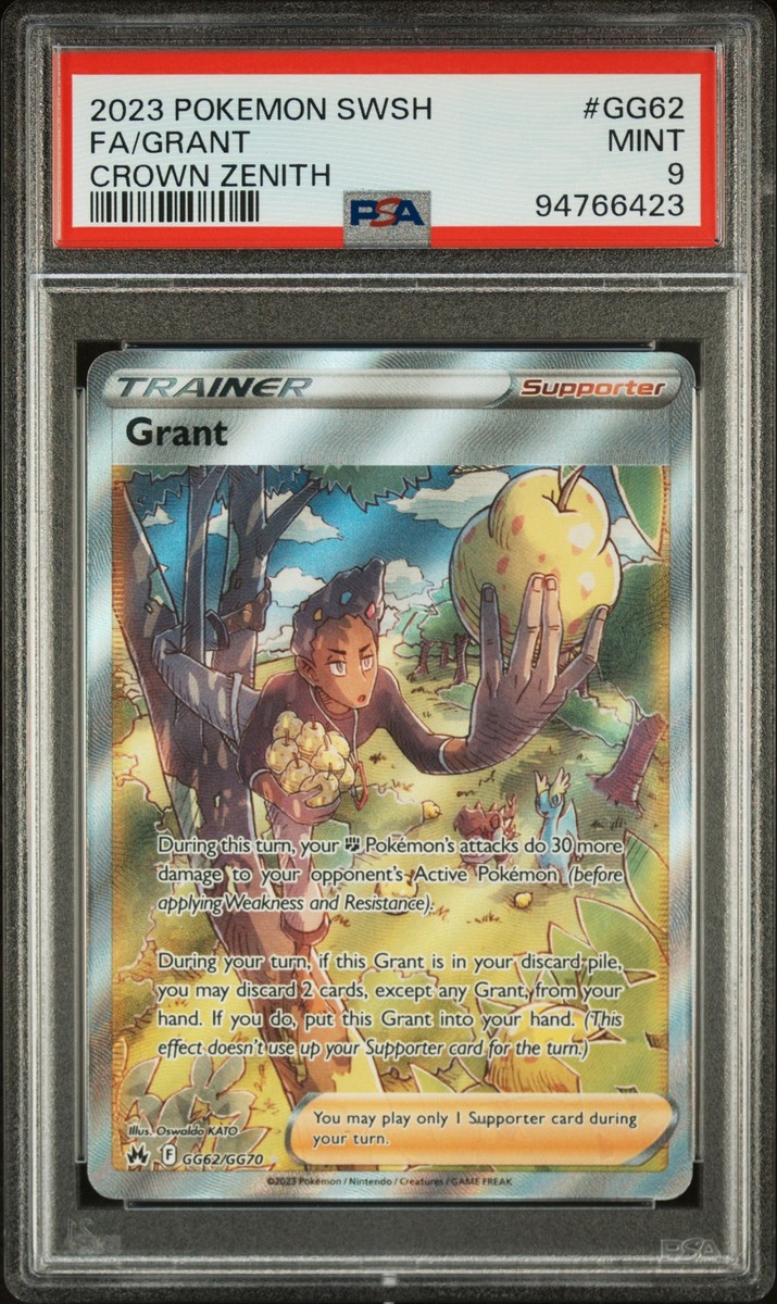 PSA 9 Grant Full Art GG62 2023 Pokemon Crown Zenith 94766423 | eBay