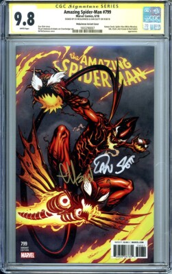AMAZING SPIDER-MAN #799 - 1:50 Variant Cover - CGC 9.8 signed McGuinness / Slott