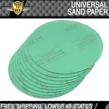 x10 Pcs Wet Dry Green Sanding Paper Repair Sand Disc 1200 Grit 5 Inch PSA