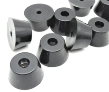 1 1/4” x 1/2” D X H Tapered Rubber Feet w Washer for Electronic & AV Equipment