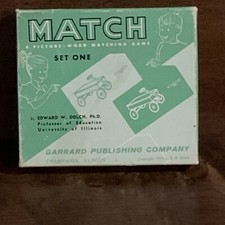 Vintage Match Picture Word Game By Garrard Publishing Company