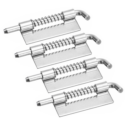 Sourcing Map 2 Stück Federgeladener Riegelstift Aus 304 Edelstahl – Robuster Federriegel Mit Loch, 85x18mm Für Verteilerkasten Und Elektrischen Schrank (Silber)