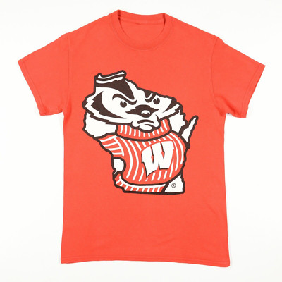 University of Wisconsin 'Bucky Badger' Mascot Vintage T-Shirt Large Red