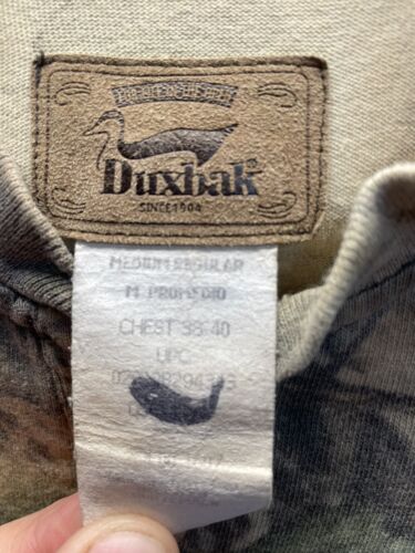 Vintage Duxbak Advantage Timber Camouflage Long sleeve Henly Sz Med - Picture 3 of 3