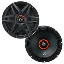 Alphasonik ABM65 6-1/2" Component Midrange Speakers 4-Ohm 150W Mid Comp NEW