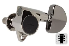 GOTOH SG301-20 Tuning Machine with Grover shaped buttons - 3L x 3R - Cosmo Black