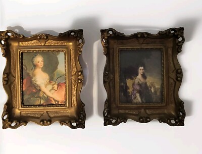 2 Small Resin Frames Prints Maria Adelaide Isabella Montgomery Women Classic