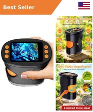 Microscope with Lights, Handheld Digital Coin Magnifier for Collectors