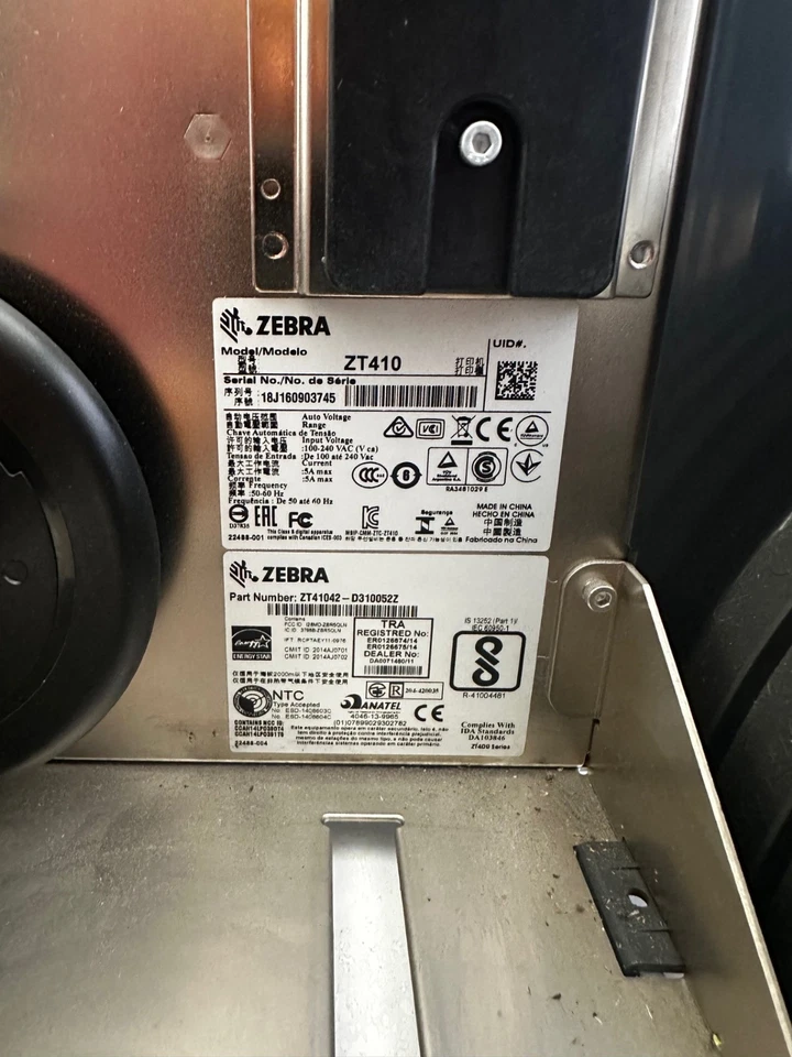 Zebra ZT410 DT Industrial Label Printer Peeler Rewinder FedEx Firmware - Image 4 of 4