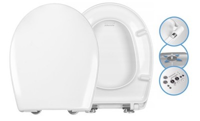 WC-Sitz passend Geberit Allia Paris ,weiß, SoftClose,für Toilettenschüssel 52 cm