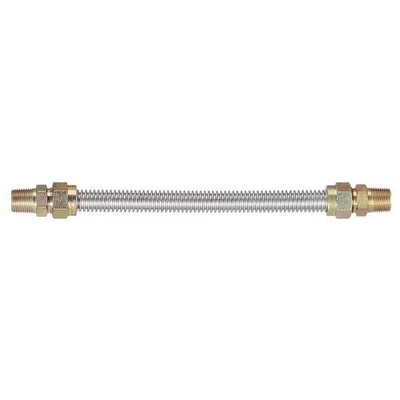 Dormont Gas Connetor,304 SS,5/8 x 24 In 30-3132-24 Dormont 30-3132-24 1/2'' ID