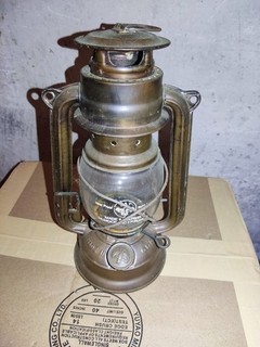 Petroleumlampe BAT 158 Western in kupfer aus der DDR Laterne GDR Öllampe