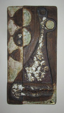 wandkeramik mit stilleben,  schäffenacker-keramik, 46 x 23 cm