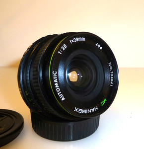 HANIMEX 28mm F2.8 WIDE ANGLE LENS CONTAX/YASHICA 35mm FILM SLR FIT (041)