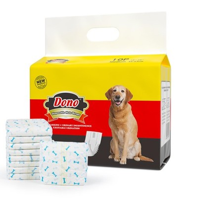 Disposable Dog Diapers with Wetness Indicator, Super Absorbent Wraps Belly Ba...