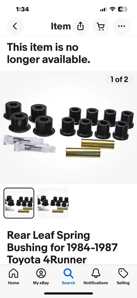 Rear Leaf Spring Bushing for 1984-1987 Toyota 4Runner - Image 2 of 3