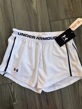 NWT- Under Armour Girls' Tech Play Up Logo Lightweight Shorts Pockets Size YM