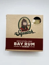 Dr. Squatch Men's Natural Soap BAY RUM Coconut Oil Zero Grit 5 oz Bar