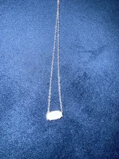 Kendra Scott Ever Pendant Necklace White Kyocera Opal Silver Tone